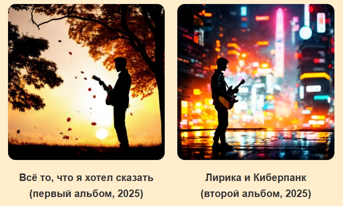 Обложки первого и второго альбомов рядом